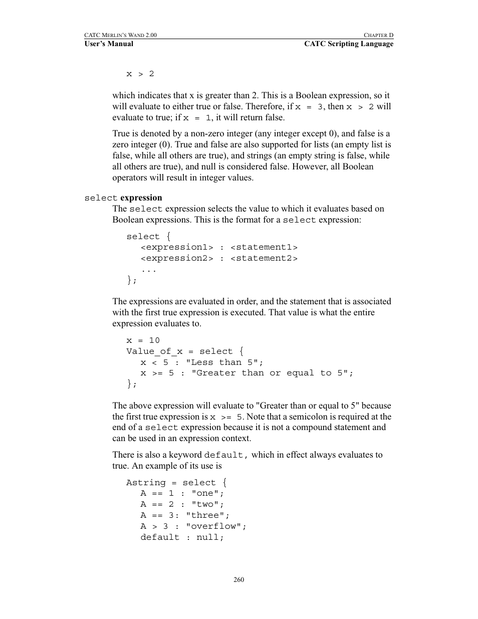 Select expression, Select | Teledyne LeCroy Merlins Wand - Users Manual User Manual | Page 276 / 298