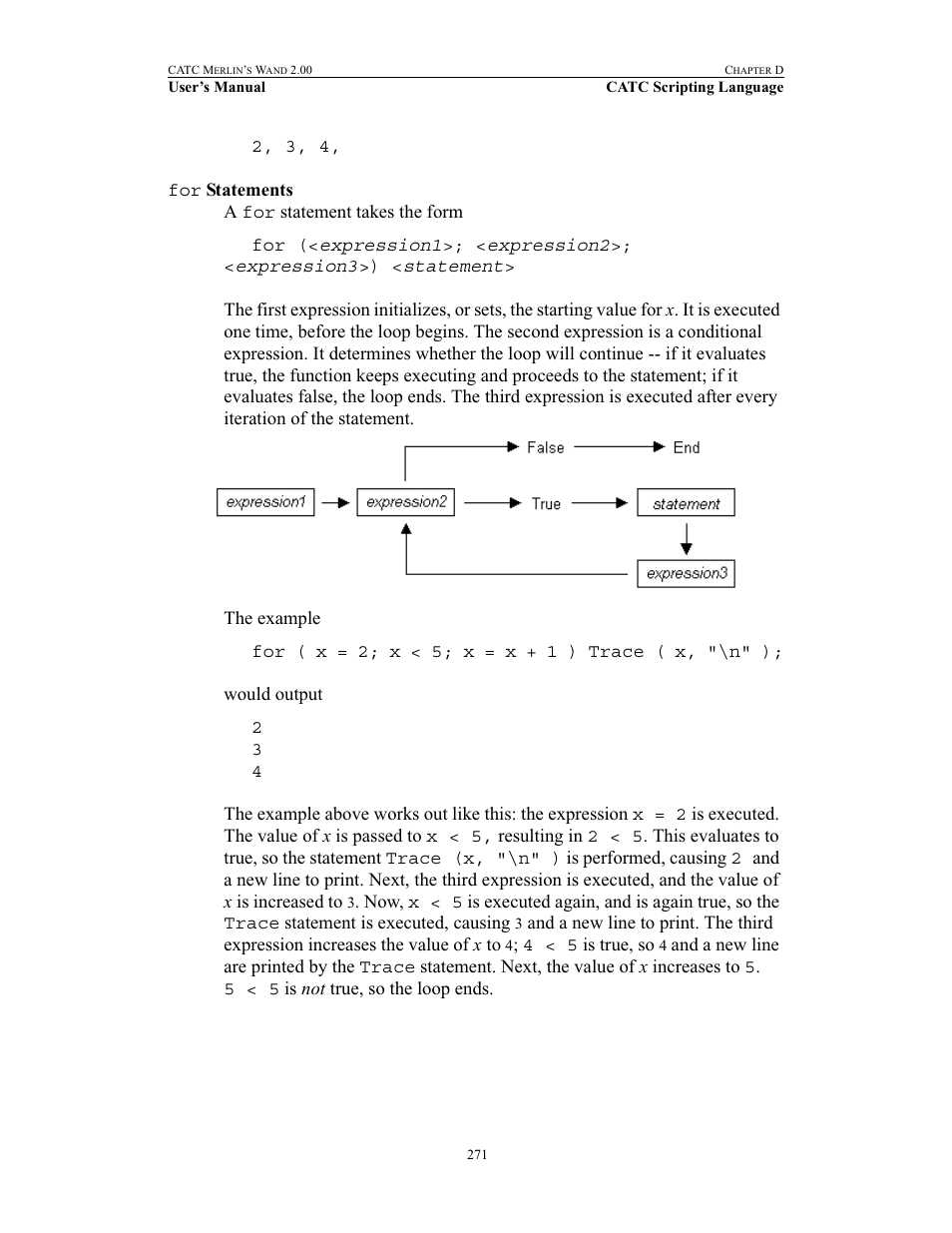 For statements | Teledyne LeCroy Merlins Wand - Users Manual User Manual | Page 287 / 298