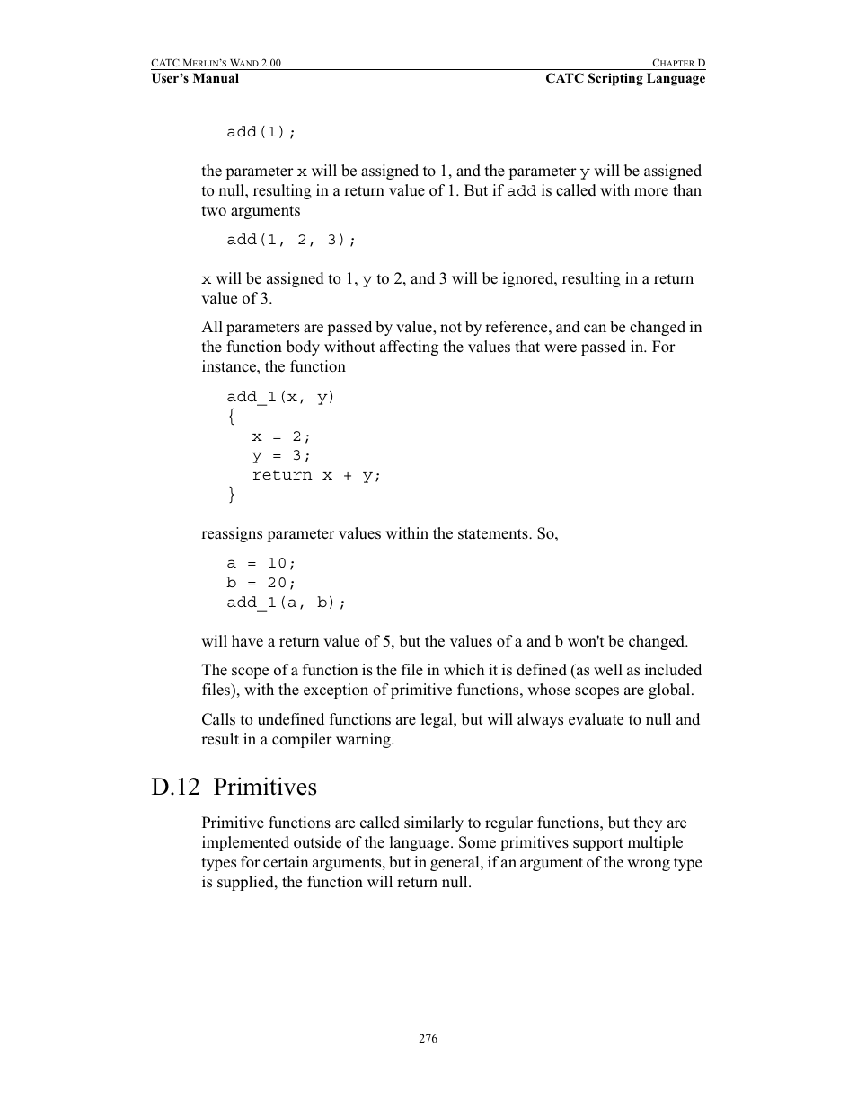 D.12 primitives, Primitives | Teledyne LeCroy Merlins Wand - Users Manual User Manual | Page 292 / 298