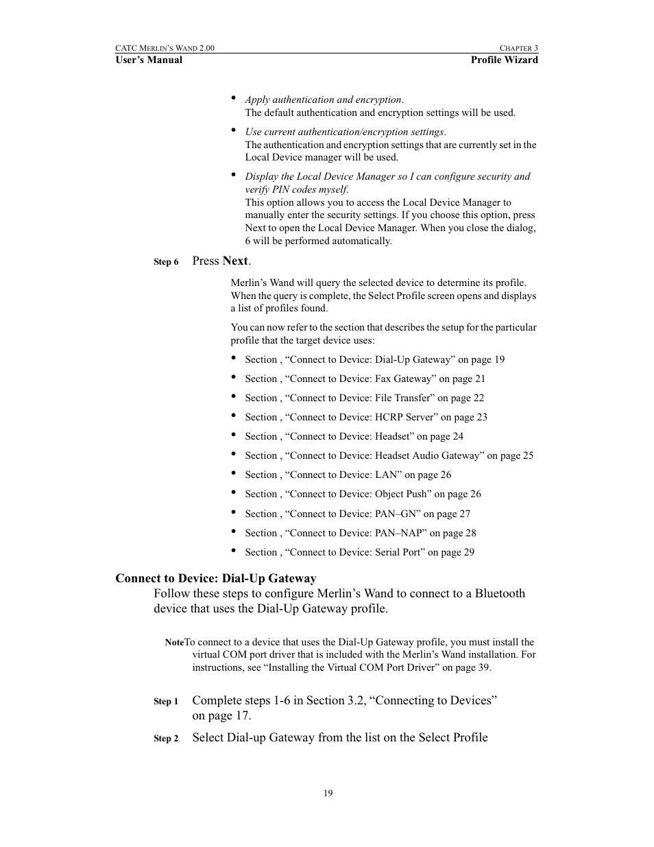 Connect to device: dial-up gateway | Teledyne LeCroy Merlins Wand - Users Manual User Manual | Page 35 / 298