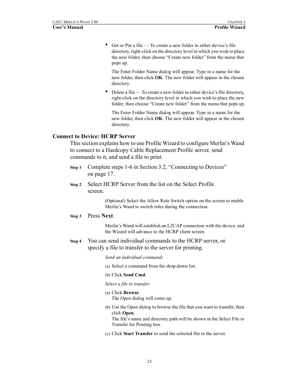 Connect to device: hcrp server | Teledyne LeCroy Merlins Wand - Users Manual User Manual | Page 39 / 298