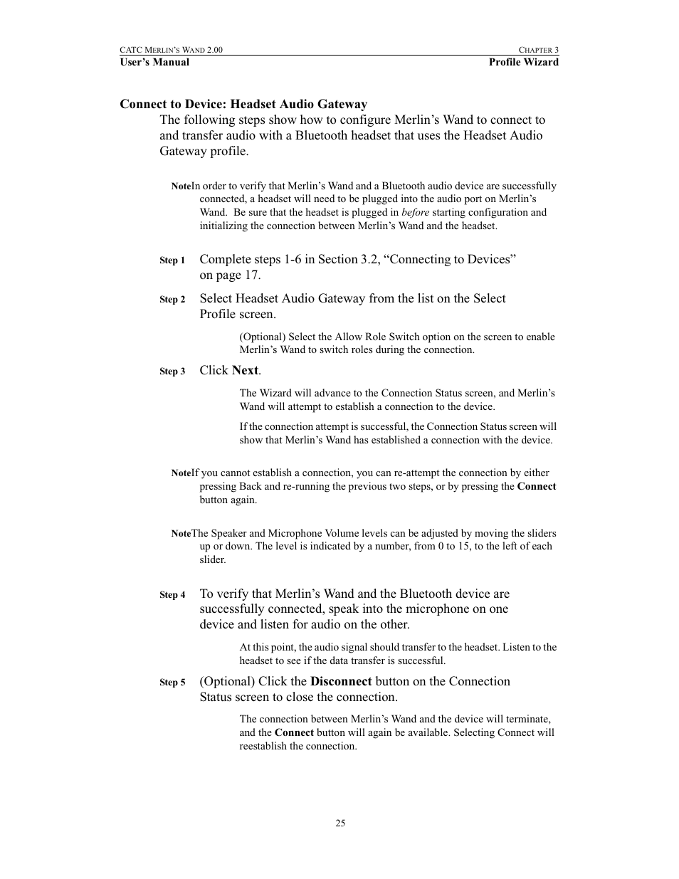 Connect to device: headset audio gateway, Click next | Teledyne LeCroy Merlins Wand - Users Manual User Manual | Page 41 / 298