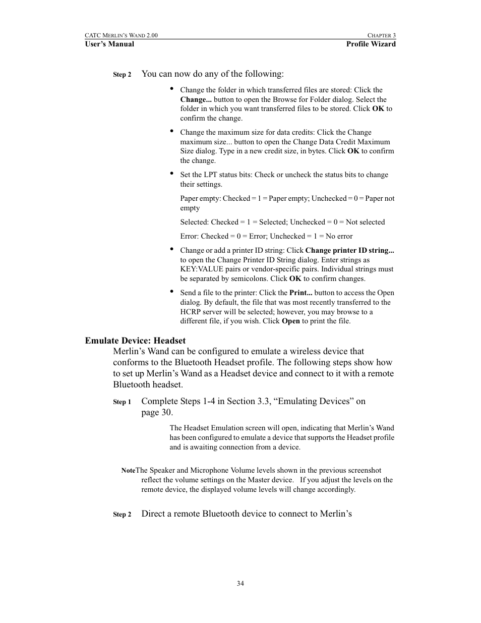 Emulate device: headset | Teledyne LeCroy Merlins Wand - Users Manual User Manual | Page 50 / 298