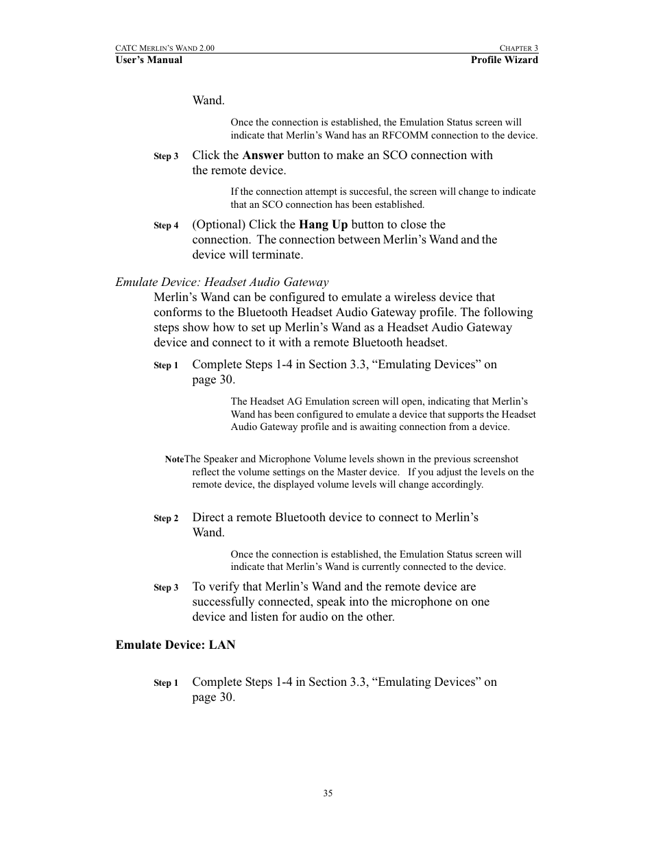 Emulate device: lan, Wand | Teledyne LeCroy Merlins Wand - Users Manual User Manual | Page 51 / 298