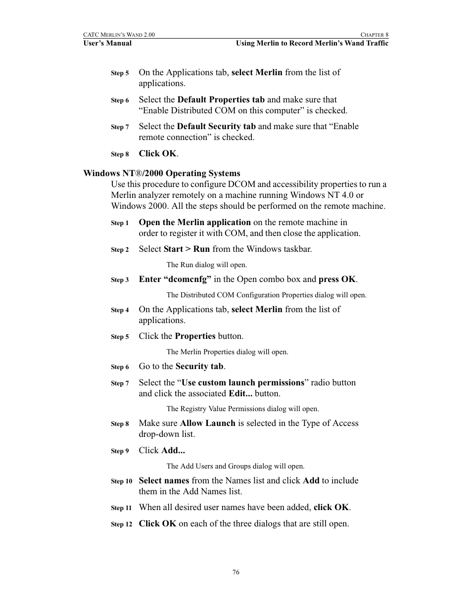 Windows nt®/2000 operating systems | Teledyne LeCroy Merlins Wand - Users Manual User Manual | Page 92 / 298