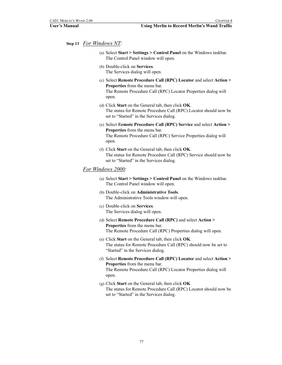 For windows nt, For windows 2000 | Teledyne LeCroy Merlins Wand - Users Manual User Manual | Page 93 / 298