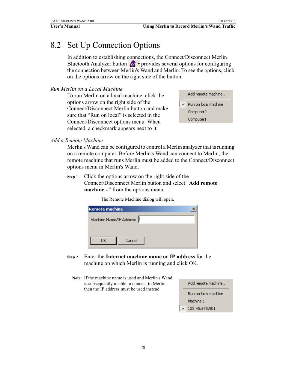 2 set up connection options, Set up connection options | Teledyne LeCroy Merlins Wand - Users Manual User Manual | Page 94 / 298
