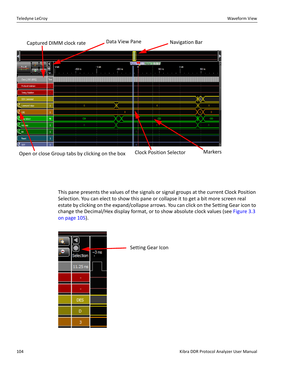 2 data view pane | Teledyne LeCroy Kibra DDR User Manual | Page 106 / 178