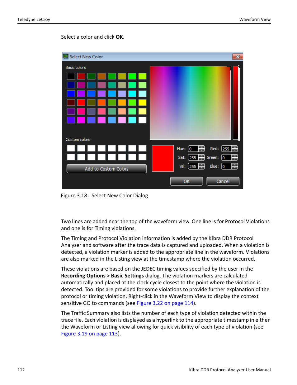 12 timing and protocol violations, Figure 3.18 | Teledyne LeCroy Kibra DDR User Manual | Page 114 / 178