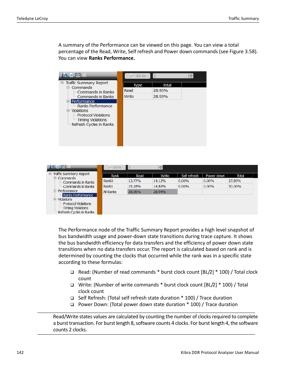 Traffic summary - performance | Teledyne LeCroy Kibra DDR User Manual | Page 144 / 178