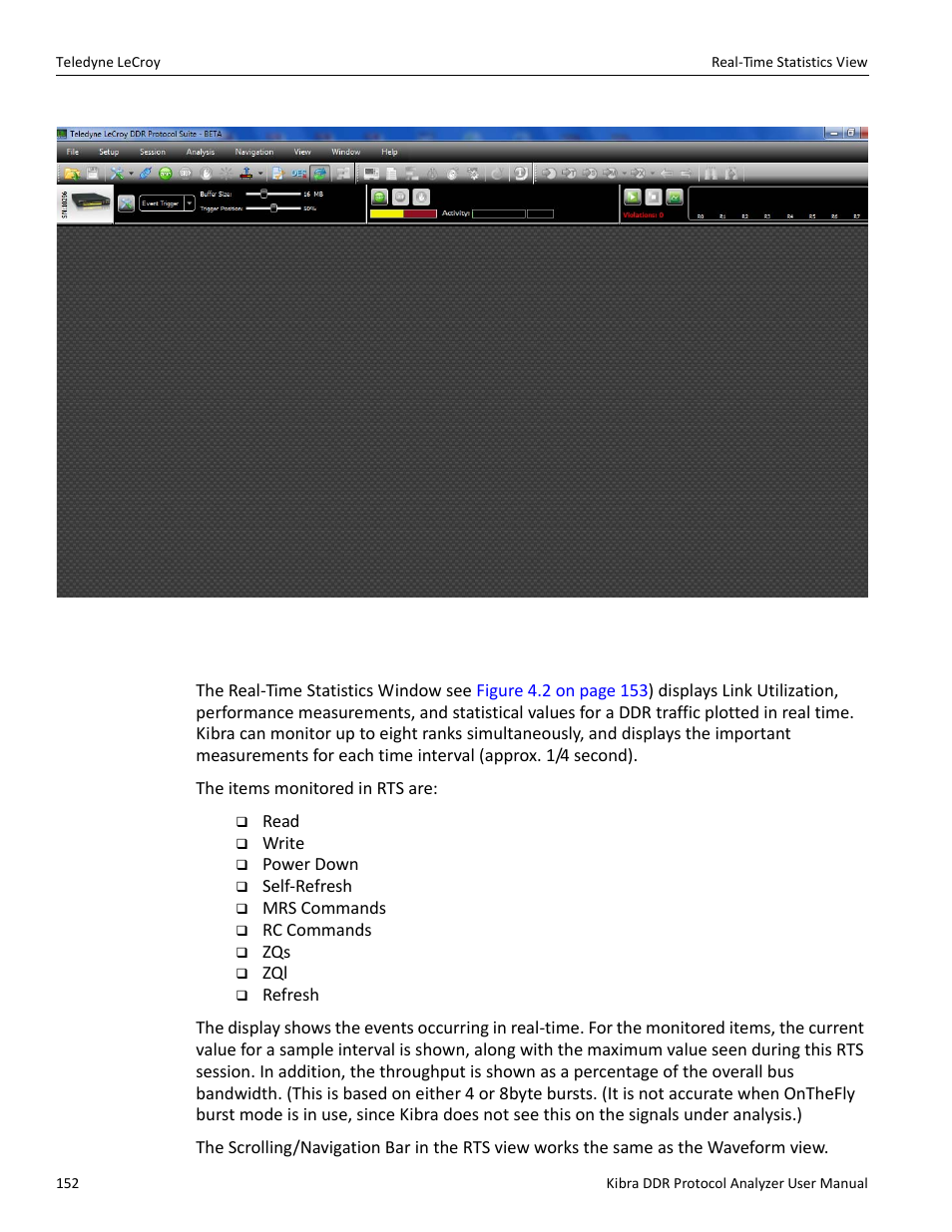 2 real-time statistics view | Teledyne LeCroy Kibra DDR User Manual | Page 154 / 178