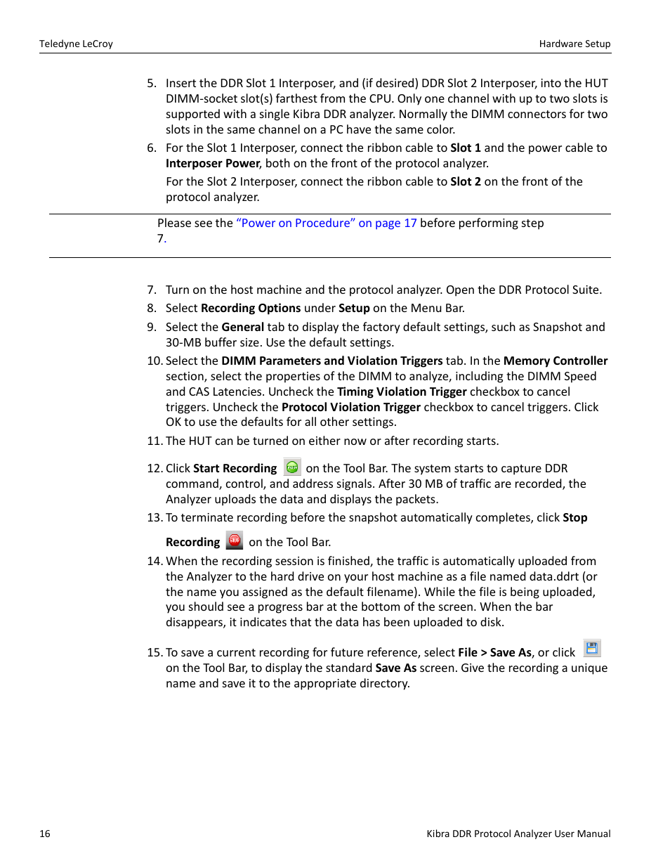 Teledyne LeCroy Kibra DDR User Manual | Page 18 / 178