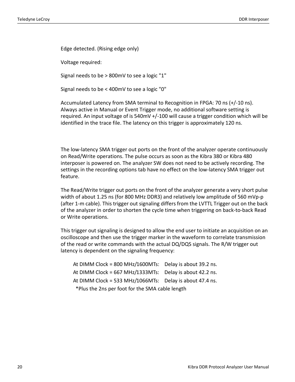 4 external trigger in, 5 low latency read/write trigger out | Teledyne LeCroy Kibra DDR User Manual | Page 22 / 178