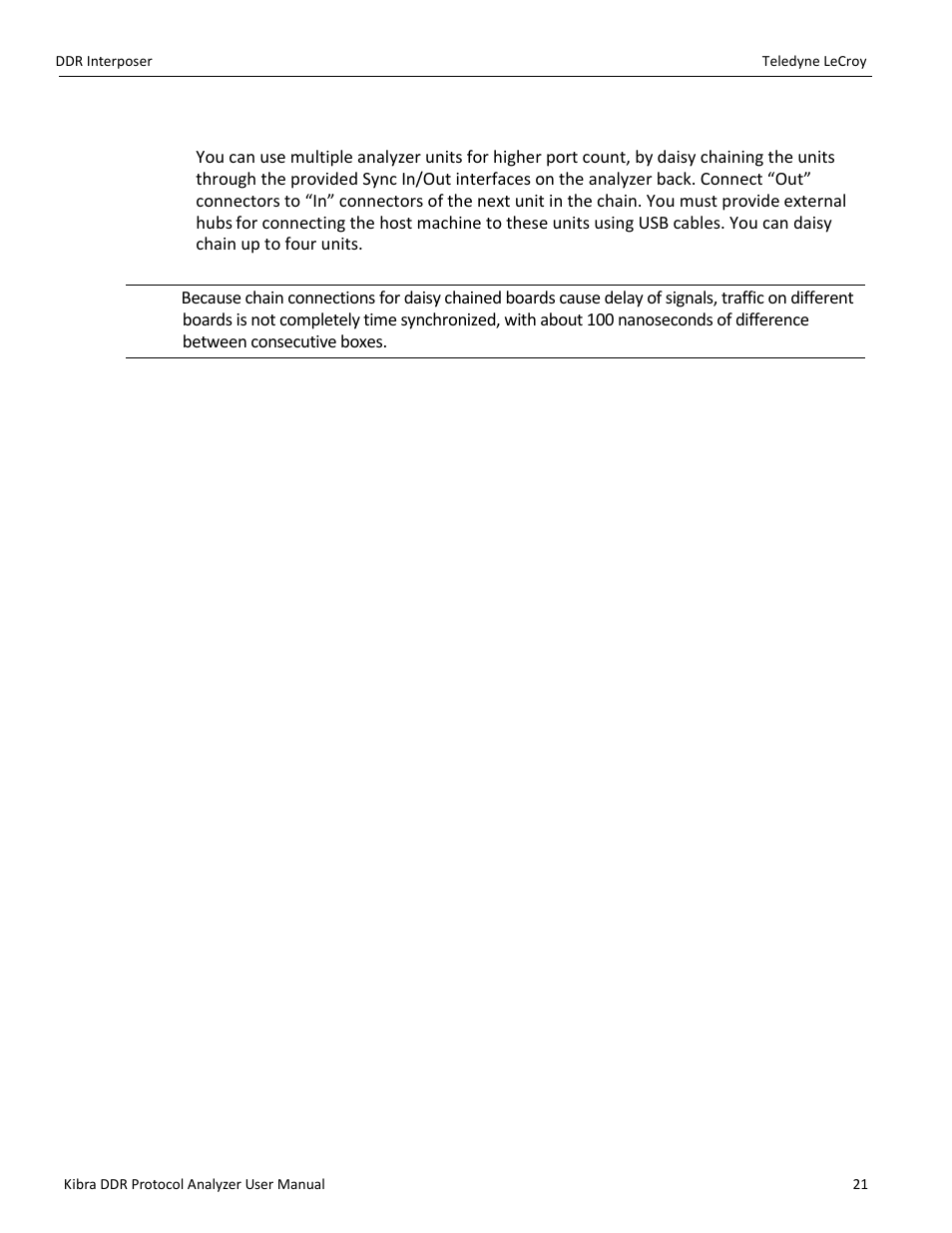 6 daisy chaining | Teledyne LeCroy Kibra DDR User Manual | Page 23 / 178