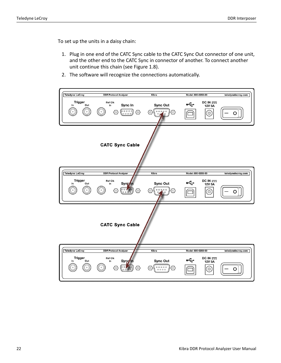 Daisy chaining | Teledyne LeCroy Kibra DDR User Manual | Page 24 / 178