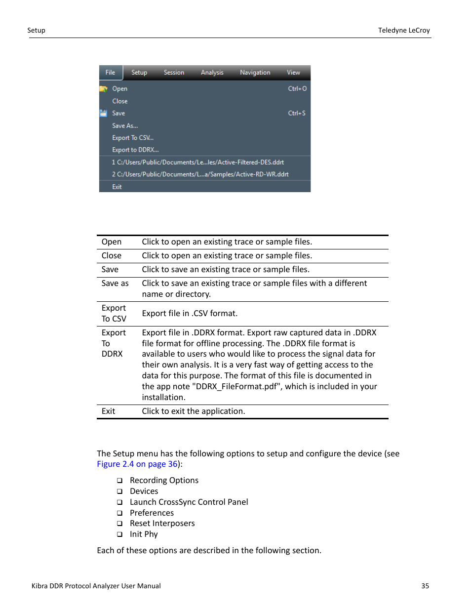 5 setup | Teledyne LeCroy Kibra DDR User Manual | Page 37 / 178