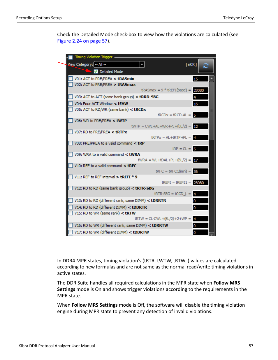 Handling timing violation in mpr states (ddr4) | Teledyne LeCroy Kibra DDR User Manual | Page 59 / 178