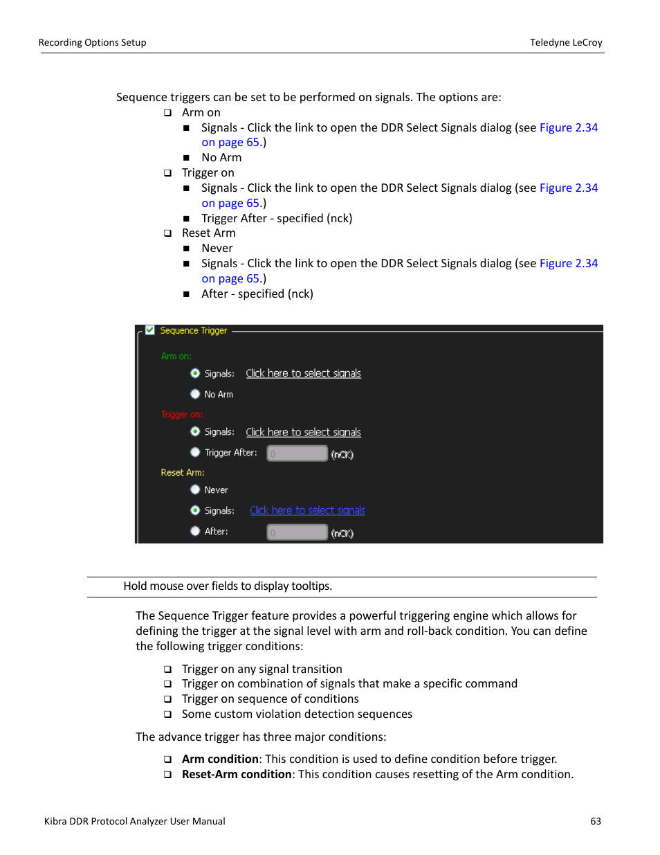 Sequence trigger | Teledyne LeCroy Kibra DDR User Manual | Page 65 / 178