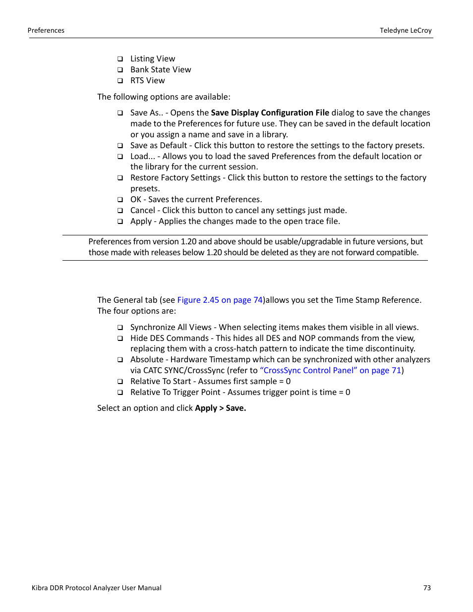 1 general | Teledyne LeCroy Kibra DDR User Manual | Page 75 / 178