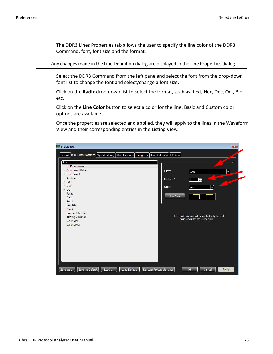 2 ddr3 lines properties | Teledyne LeCroy Kibra DDR User Manual | Page 77 / 178