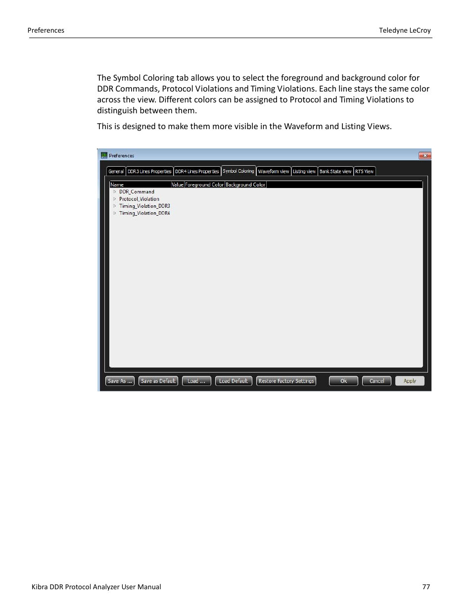 4 symbol coloring | Teledyne LeCroy Kibra DDR User Manual | Page 79 / 178