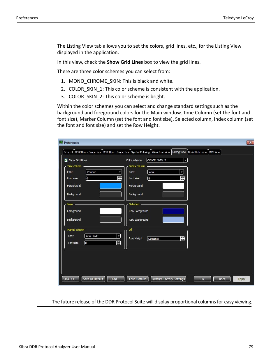 6 listing view, Listing | Teledyne LeCroy Kibra DDR User Manual | Page 81 / 178