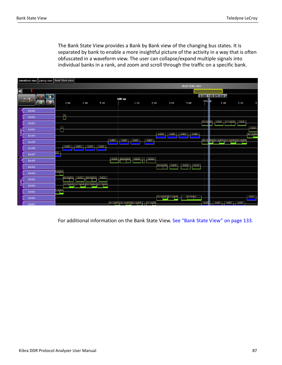 16 bank state view | Teledyne LeCroy Kibra DDR User Manual | Page 89 / 178