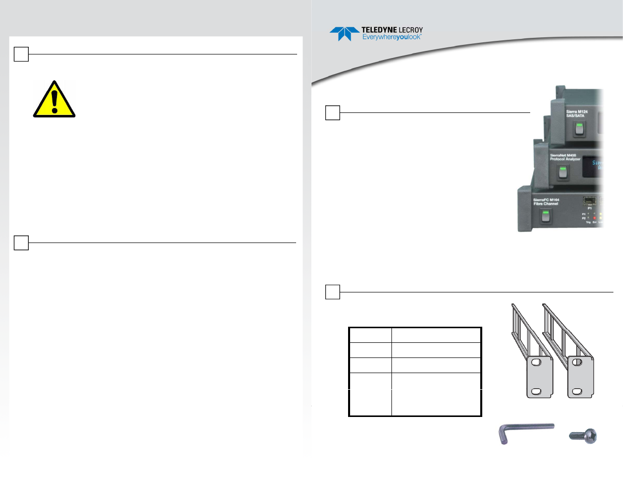 Teledyne LeCroy 1U Height Systems Rack Mount User Manual | 4 pages