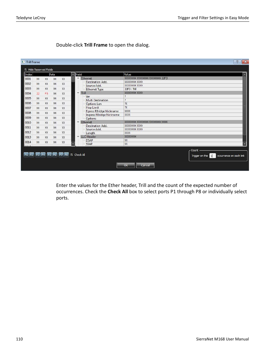 19 trill frame | Teledyne LeCroy SierraNet M168 User Manual Ver.1.50 User Manual | Page 112 / 248