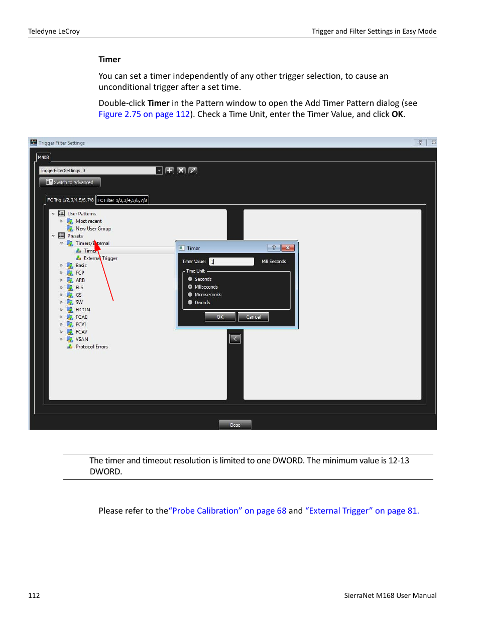 External trigger | Teledyne LeCroy SierraNet M168 User Manual Ver.1.50 User Manual | Page 114 / 248