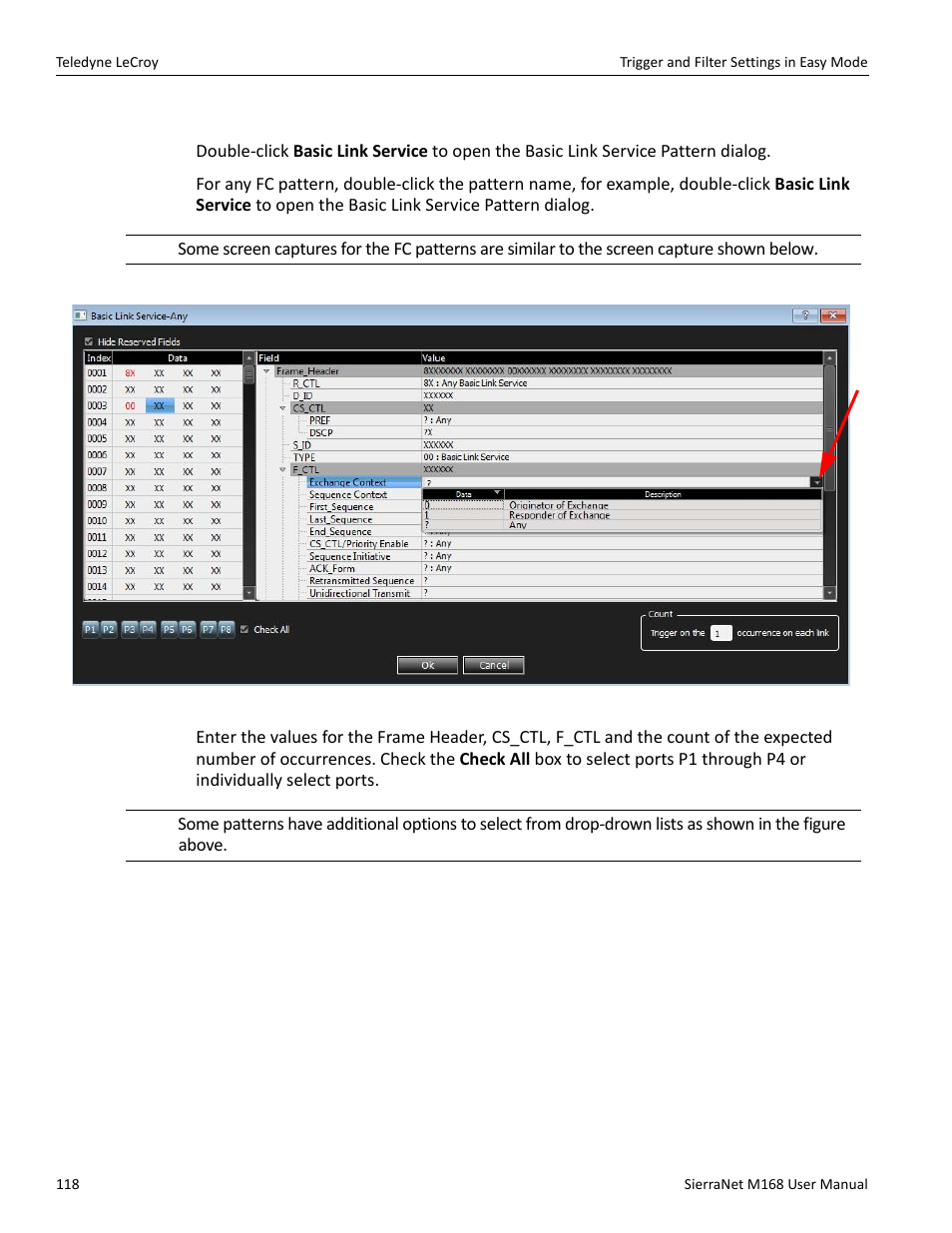 Basic link service | Teledyne LeCroy SierraNet M168 User Manual Ver.1.50 User Manual | Page 120 / 248