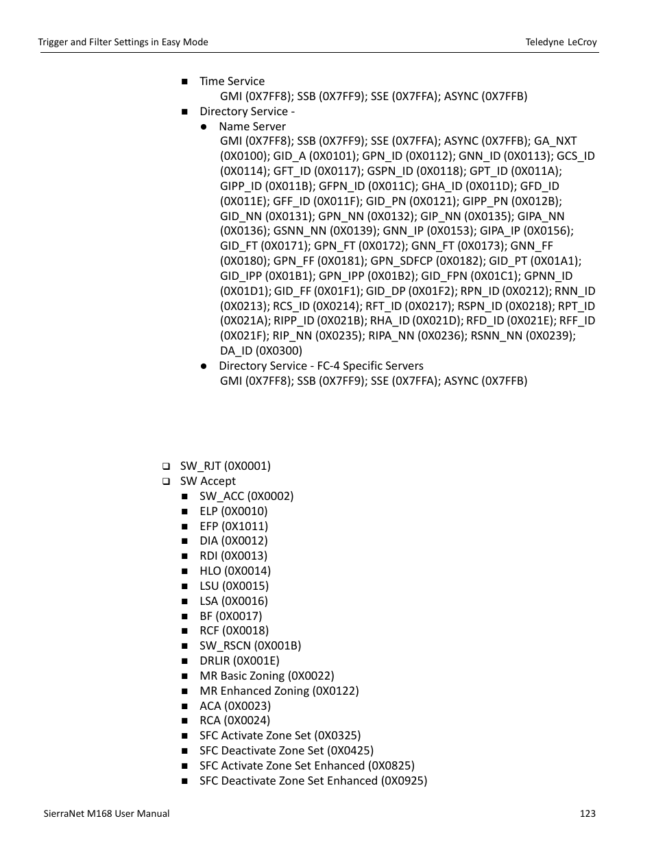 Sw patterns | Teledyne LeCroy SierraNet M168 User Manual Ver.1.50 User Manual | Page 125 / 248