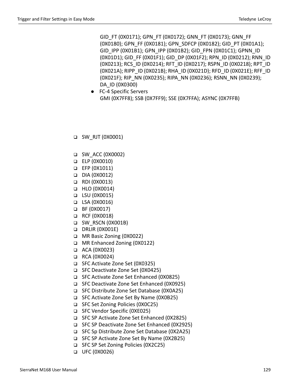 Sw patterns | Teledyne LeCroy SierraNet M168 User Manual Ver.1.50 User Manual | Page 131 / 248