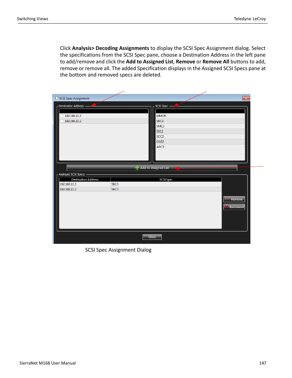 1 decoding assignments | Teledyne LeCroy SierraNet M168 User Manual Ver.1.50 User Manual | Page 149 / 248