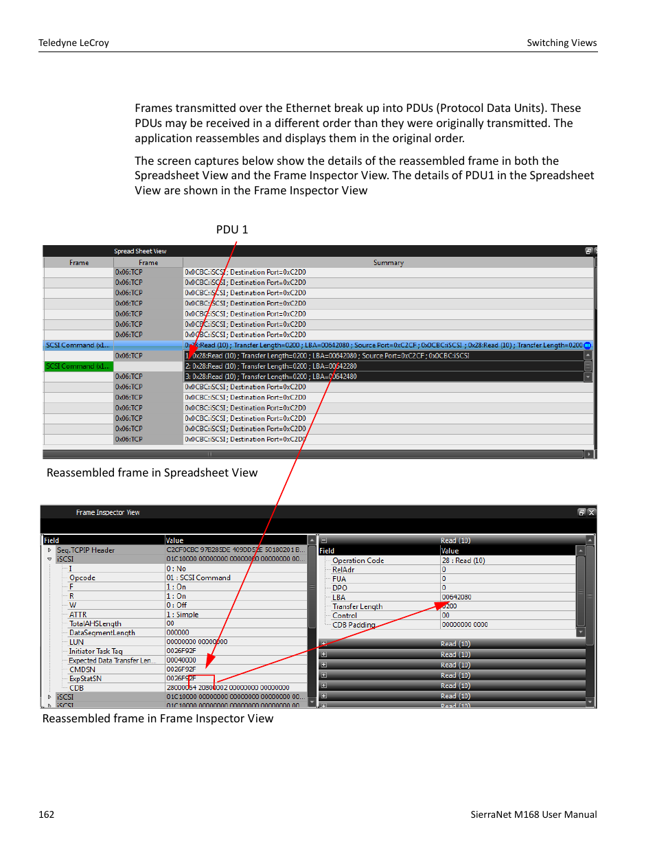 5 reassembly of frames | Teledyne LeCroy SierraNet M168 User Manual Ver.1.50 User Manual | Page 164 / 248