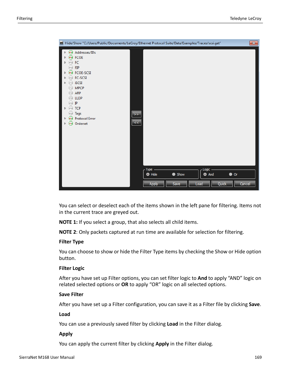 Teledyne LeCroy SierraNet M168 User Manual Ver.1.50 User Manual | Page 171 / 248