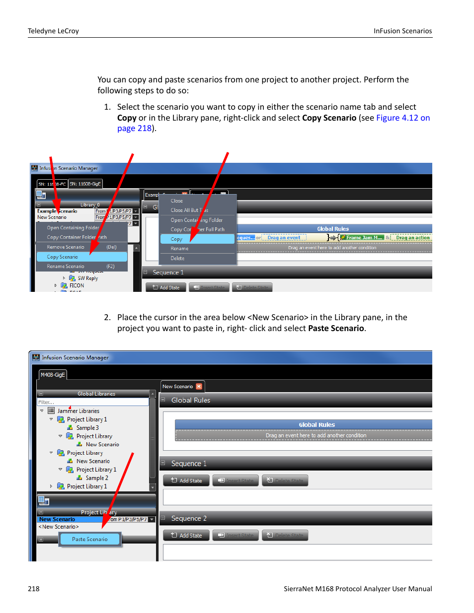10 copy and paste scenarios | Teledyne LeCroy SierraNet M168 User Manual Ver.1.50 User Manual | Page 220 / 248