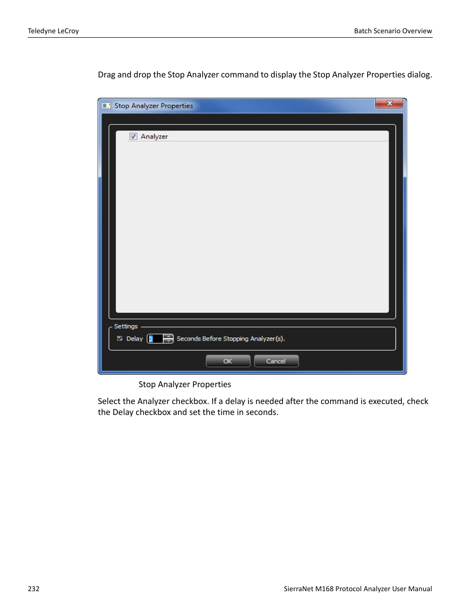 Stop analyzer | Teledyne LeCroy SierraNet M168 User Manual Ver.1.50 User Manual | Page 234 / 248