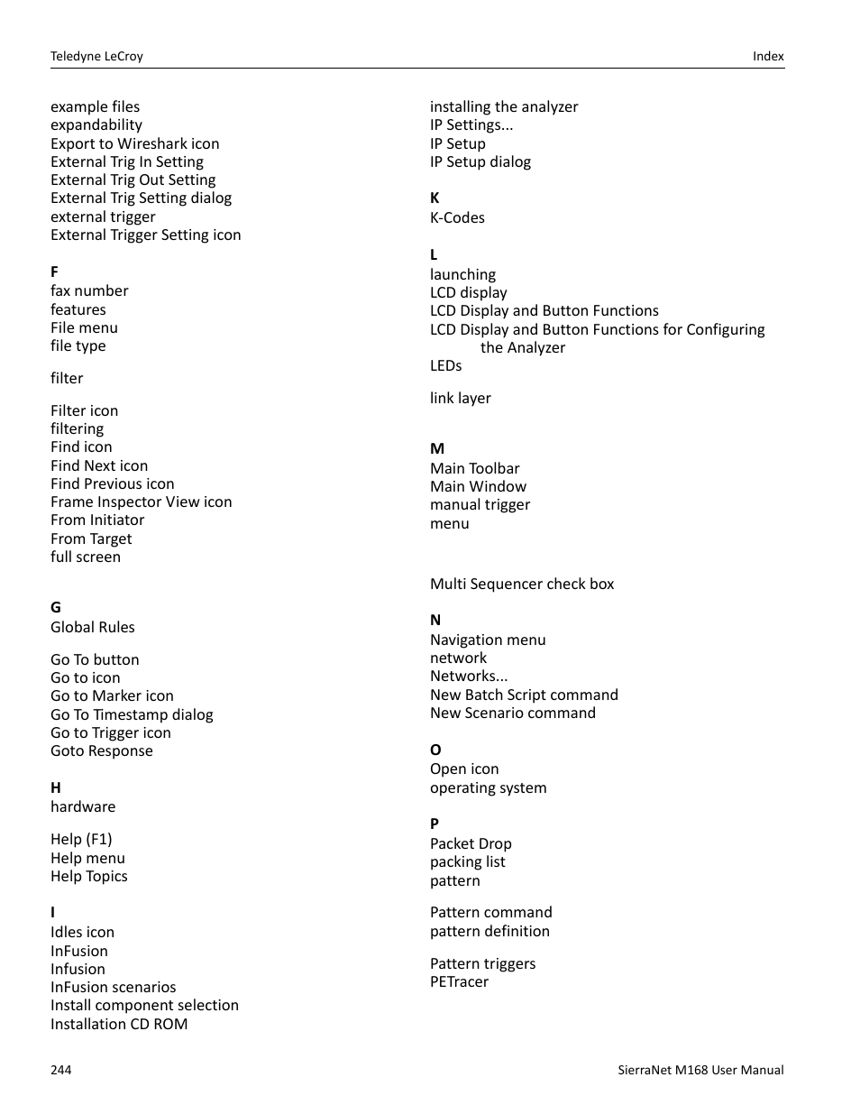 Teledyne LeCroy SierraNet M168 User Manual Ver.1.50 User Manual | Page 246 / 248