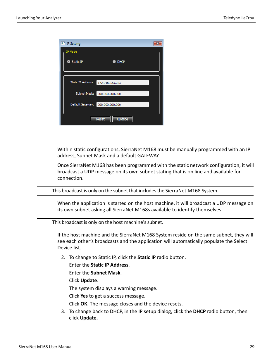 Static configurations | Teledyne LeCroy SierraNet M168 User Manual Ver.1.50 User Manual | Page 31 / 248