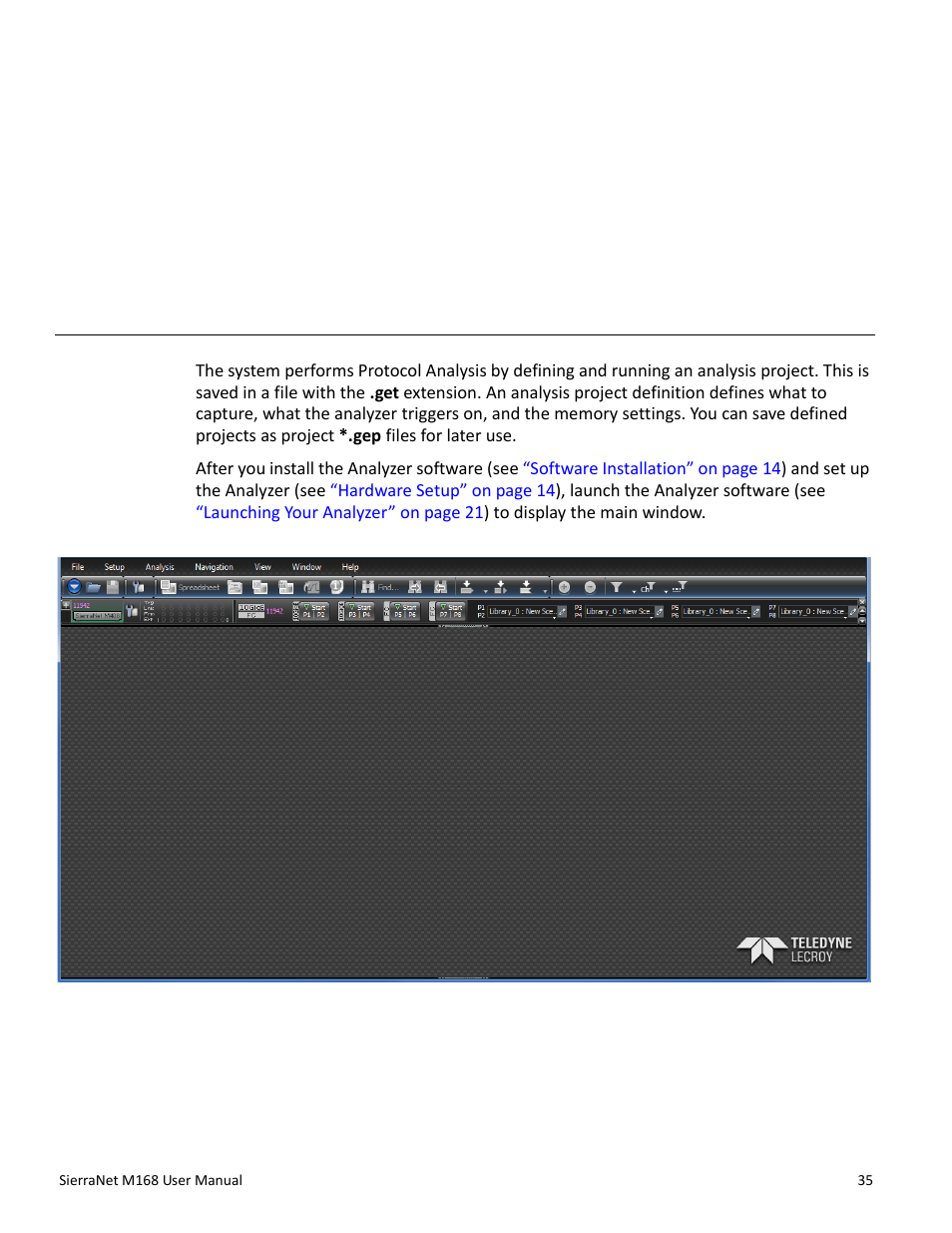 Protocol analysis, Chapter 2: protocol analysis, Protocol analysis” on | Chapter 2 | Teledyne LeCroy SierraNet M168 User Manual Ver.1.50 User Manual | Page 37 / 248