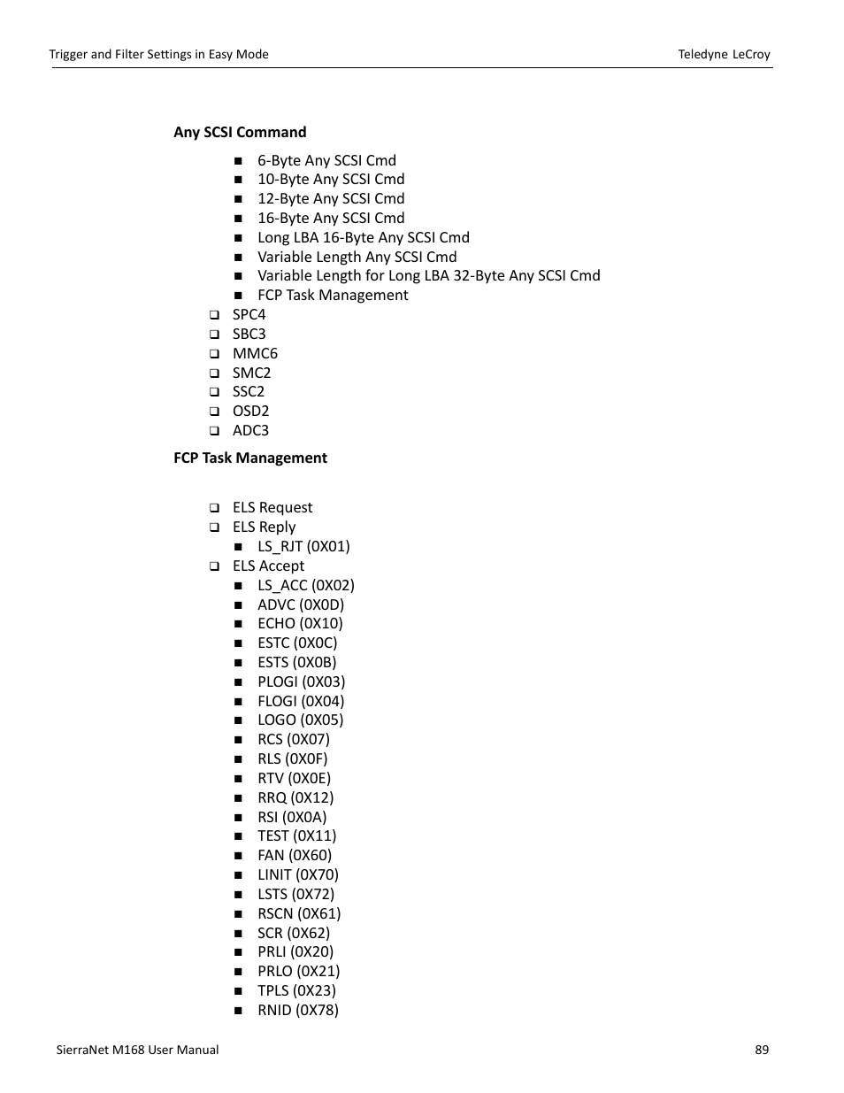 Els patterns | Teledyne LeCroy SierraNet M168 User Manual Ver.1.50 User Manual | Page 91 / 248