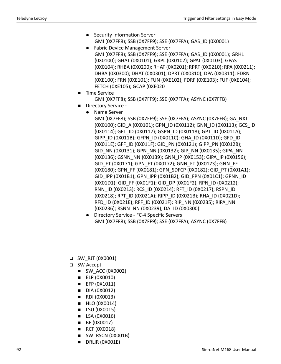 Sw patterns | Teledyne LeCroy SierraNet M168 User Manual Ver.1.50 User Manual | Page 94 / 248