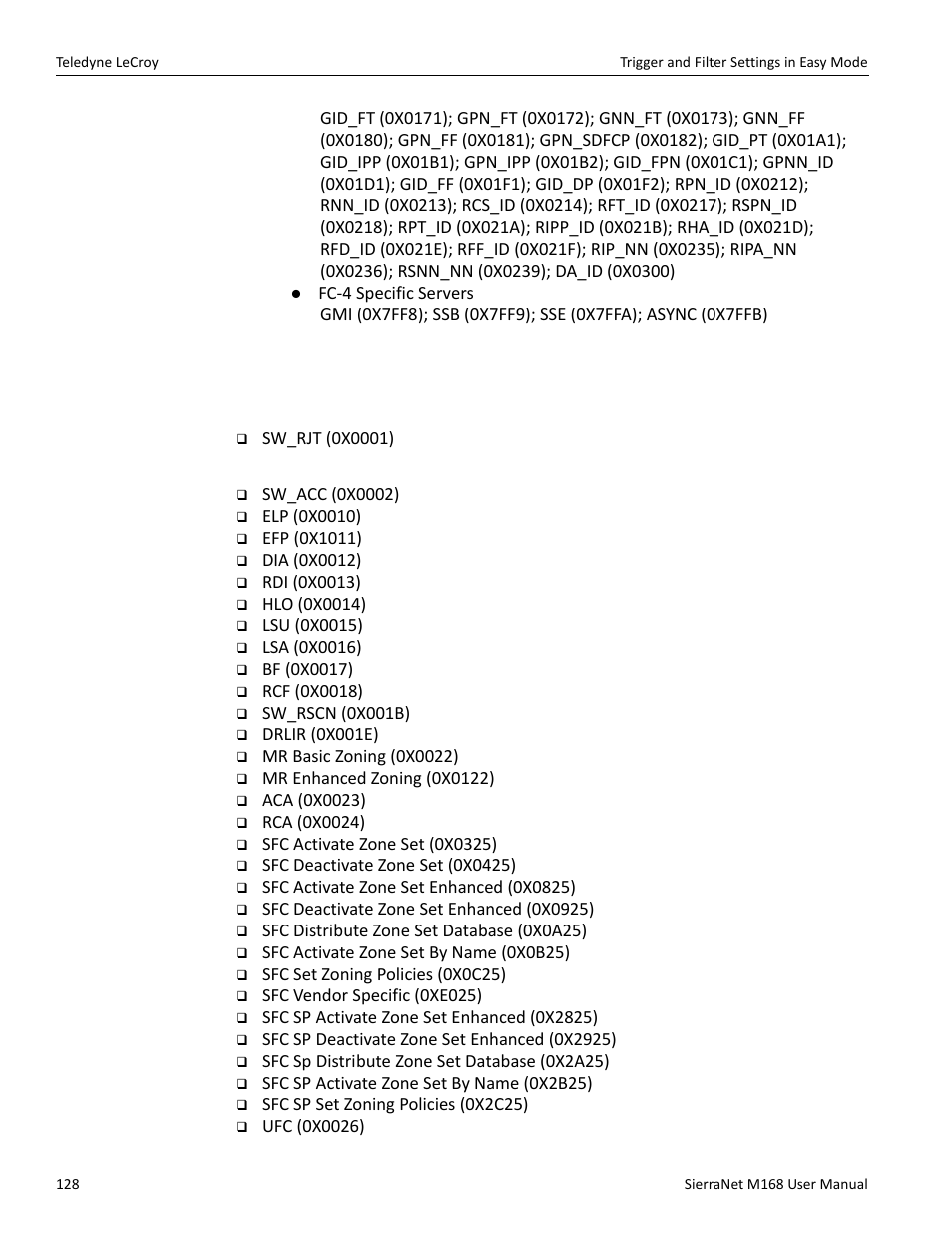 Sw patterns | Teledyne LeCroy SierraNet M168 User Manual Ver.1.40 User Manual | Page 130 / 228
