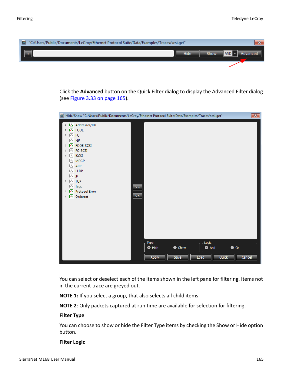 Teledyne LeCroy SierraNet M168 User Manual Ver.1.40 User Manual | Page 167 / 228