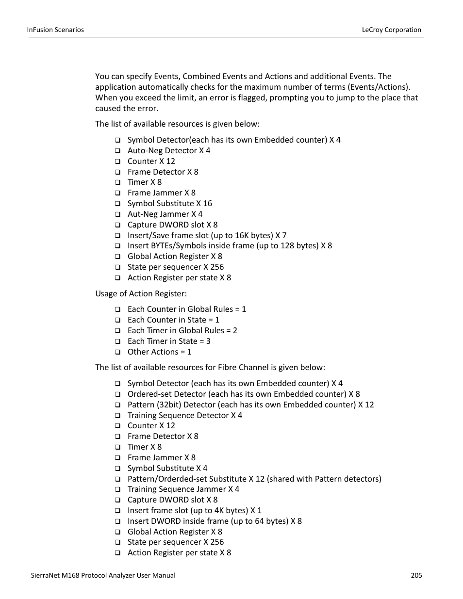 5 available resources | Teledyne LeCroy SierraNet M168 User Manual Ver.1.40 User Manual | Page 207 / 228