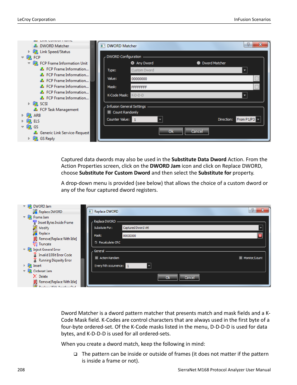 Dword matcher, Figure 4.8 on | Teledyne LeCroy SierraNet M168 User Manual Ver.1.40 User Manual | Page 210 / 228