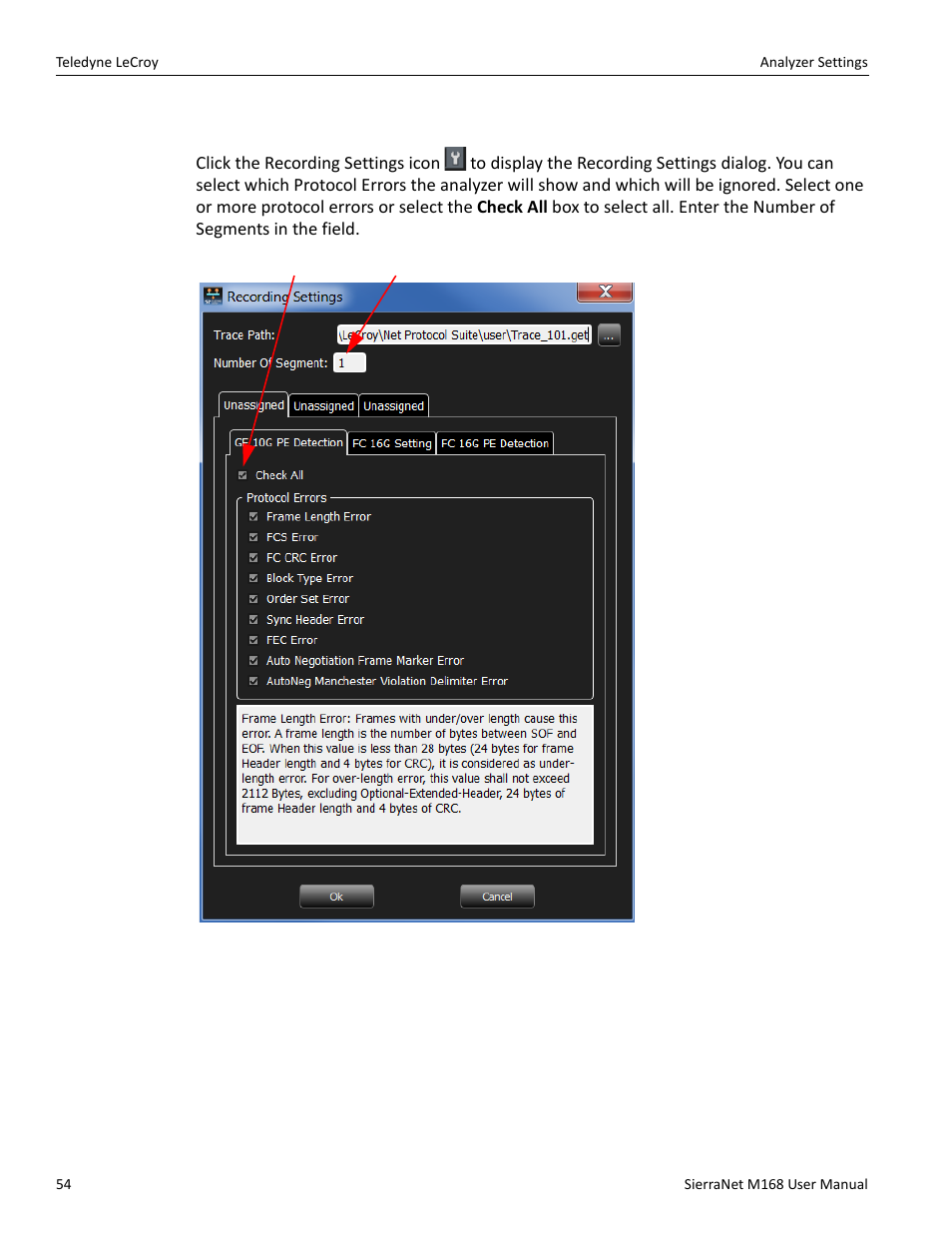 Protocol error detection | Teledyne LeCroy SierraNet M168 User Manual Ver.1.40 User Manual | Page 56 / 228
