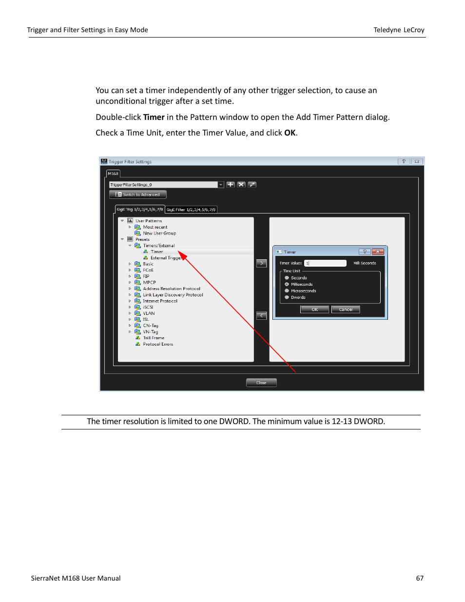 Timers/external | Teledyne LeCroy SierraNet M168 User Manual Ver.1.40 User Manual | Page 69 / 228