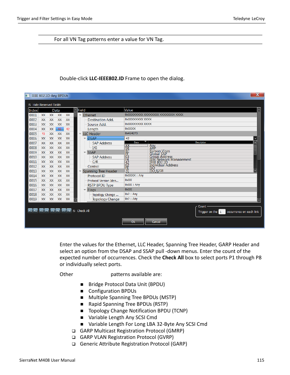 17 llc, Llc-ieee802.id frame | Teledyne LeCroy SierraNet M408 User Manual Ver.1.50 User Manual | Page 117 / 254